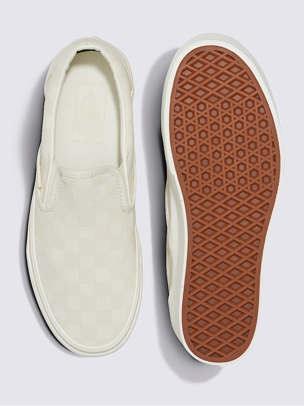Vans Platform Slip-On Sneakers in Cream Checkered - Picture 2 of 4